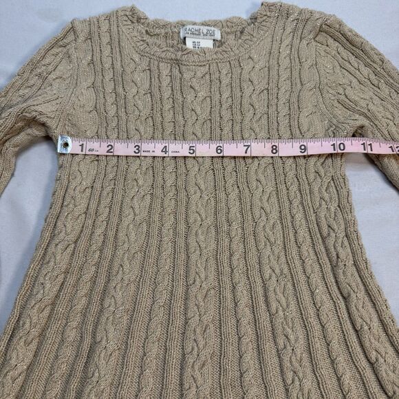 Rachel Zoe Girls Sweater Dress Size 5 & Sugar Gold Flats Shoes 11 Bundle Holiday - Picture 7 of 16